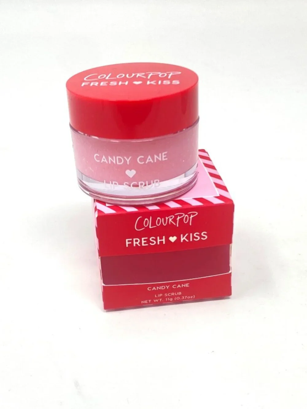 ColourPop Fresh Kiss Lip Scrub - Candy Cane - 0.28oz: Smoothing, Brush-On Single